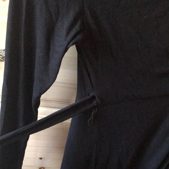 Good American | The Daynight Long Sleeve Wrap Dress in Black Size 2 - Picture 6 of 9